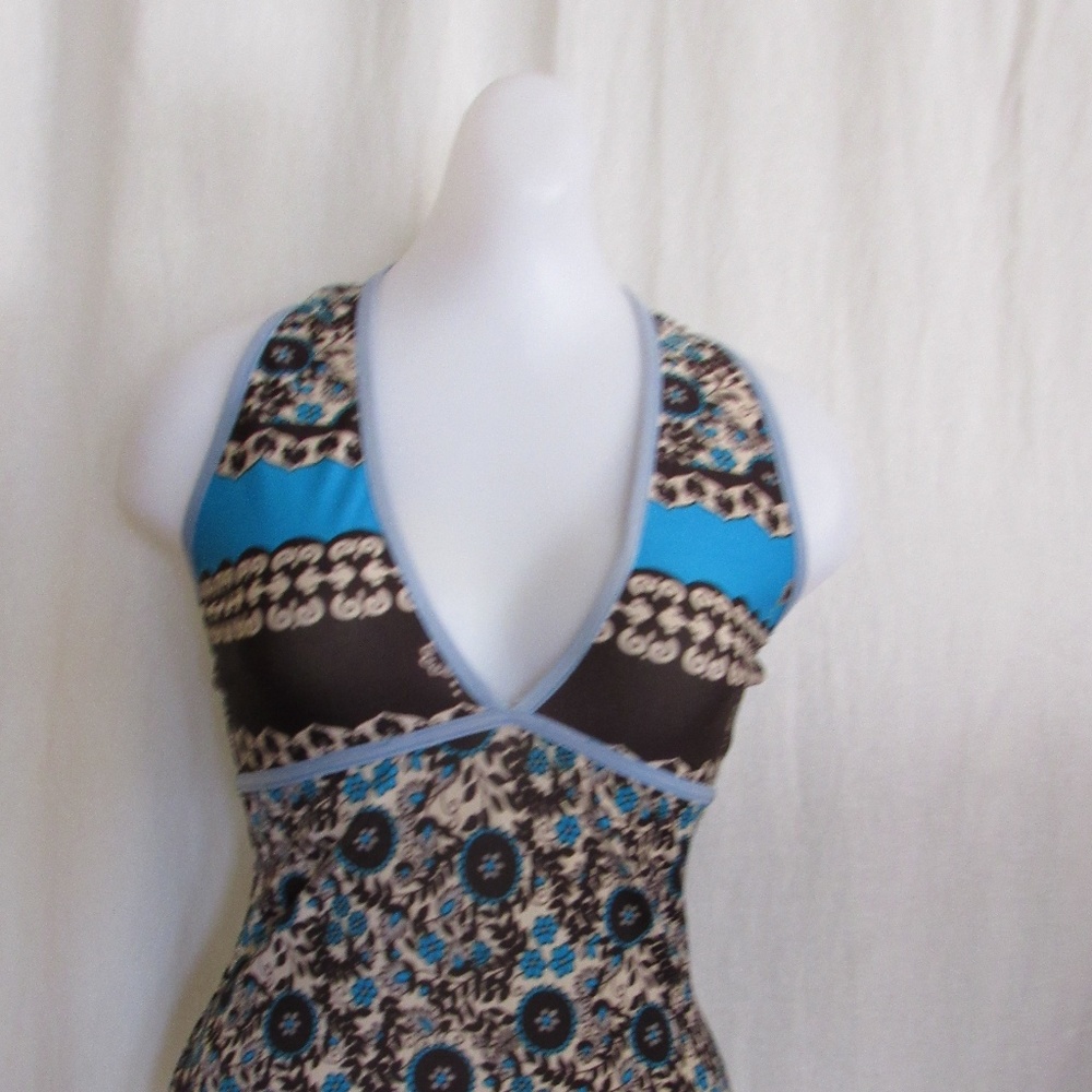 Vintage Juniors XS Brown Halter Crop Top